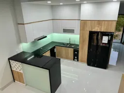 Phòng bếp - Nhà phố 120m2 tại Bình Dương - Phong cách Modern 