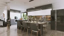 Phòng bếp, Phòng ăn - Nhà phố Tân Bình - Phong cách Modern 