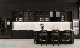 Phòng bếp - Nhà phố 75m2 - Phong cách Indochine 