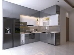 Phòng bếp - Nhà phố 2 tầng - Phong cách Modern + Scandinavian 