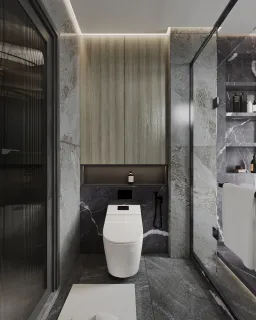 Phòng tắm - Nhà phố Hóc Môn - Phong cách Modern 