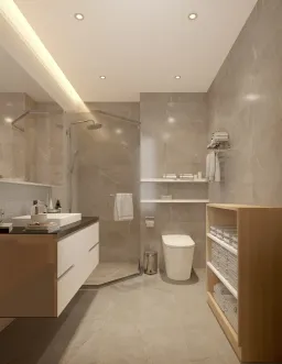 Phòng tắm - Nhà phố Tân Bình - Phong cách Scandinavian 