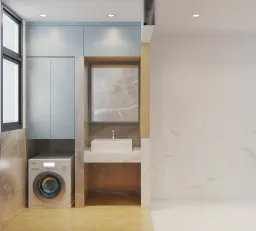 Phòng giặt - Nhà phố Ngã 4 Bình Phước - Phong cách Modern 