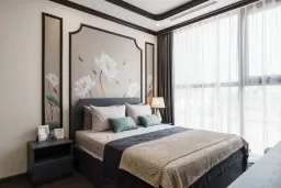 Phòng ngủ - Căn hộ mẫu 2 phòng ngủ - Phong cách Indochine 