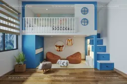 Phòng cho bé - Concept Căn hộ nhà anh Hiếu 78m2 - Phong cách Wabi Sabi 