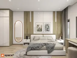 Phòng ngủ - Concept phòng ngủ Nhà phố Quận 1 - Phong cách Scandinavian 