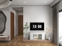 Phòng khách - Concept Căn hộ chung cư Bình Thạnh 75m2 - Phong cách Japandi 