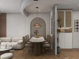 Phòng ăn - Concept Căn hộ chung cư Bình Thạnh 75m2 - Phong cách Japandi 