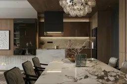 Phòng ăn - Concept Căn hộ chung cư Quận 4 80m2 - Phong cách Modern 