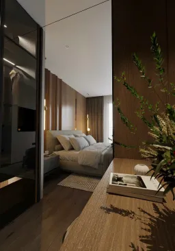 Phòng ngủ - Concept Căn hộ chung cư Quận 4 80m2 - Phong cách Modern 