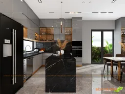Phòng bếp - Concept Nhà phố Cát Lái - Phong cách Modern 