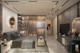 Phòng ngủ - Căn hộ Vinhome Central Park Bình Thạnh - Phong cách Modern 