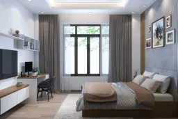 Phòng ngủ - Concept nhà phố Lê Lai - Tân Bình - Phong cách Modern 