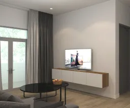 Phòng khách - Concept căn hộ The Antonia - Phú Mỹ Hưng - Phong cách Modern 