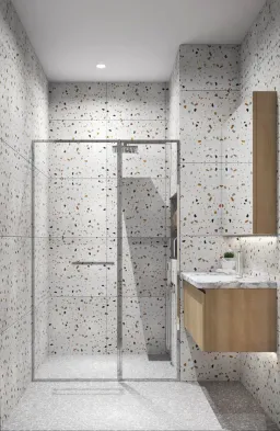 Phòng tắm - Concept nhà phố 1 trệt 3 lầu Đặng Thai Mai - Phú Nhuận - Phong cách Modern 