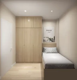 Phòng ngủ - Concept nhà phố 1 trệt 3 lầu Đặng Thai Mai - Phú Nhuận - Phong cách Modern 