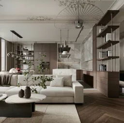 Phòng khách - Concept căn hộ - Phong cách Modern  