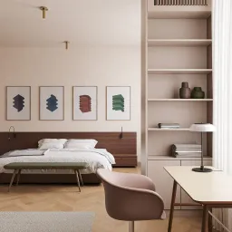 Phòng ngủ - Concept căn hộ - Phong cách Japandi số 1 