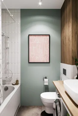 Phòng tắm - Concept căn hộ - Phong cách Scandinavian & Color Block 