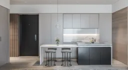 Phòng bếp - Concept thiết kế 3D căn hộ - Phong cách Minimalism số 2 