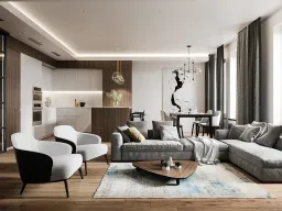 Phòng khách - Concept căn hộ - Phong cách Modern số 3 