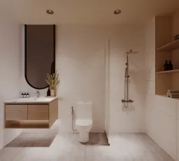 Phòng tắm - Concept nhà phố chị Linh Quận 9 - Phong cách Modern 