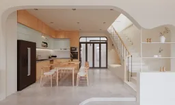 Phòng bếp - Concept nhà phố chị Linh Quận 9 - Phong cách Modern 