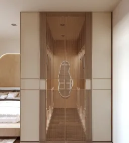 Phòng thay đồ - Concept nhà phố chị Linh Quận 9 - Phong cách Modern 