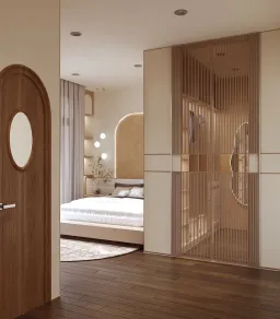 Phòng ngủ - Concept nhà phố chị Linh Quận 9 - Phong cách Modern 