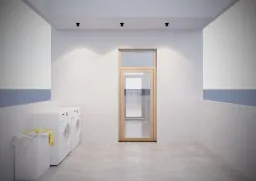 Phòng giặt - Concept nhà phố anh Khánh Bình Thạnh - Phong cách Scandinavian 