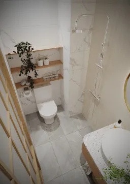Phòng tắm - Concept nhà phố anh Khánh Bình Thạnh - Phong cách Scandinavian 
