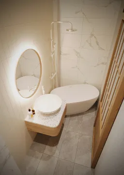 Phòng tắm - Concept nhà phố anh Khánh Bình Thạnh - Phong cách Scandinavian 