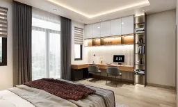 Phòng ngủ - Concept nhà phố chị Linh, quận 12 - Phong cách Modern 