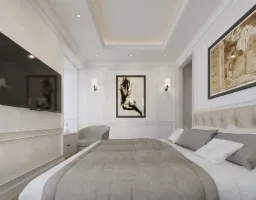 Phòng ngủ - Concept thiết kế chung cư Luxstay quận 7 - Phong cách Neo Classic 