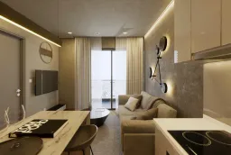 Phòng khách - Concept thiết kế căn hộ SKY 89 quận 7 - Phong cách Modern 