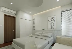 Phòng ngủ - Concept thiết kế căn hộ AKARI Bình Tân - Phong cách Minimalist 