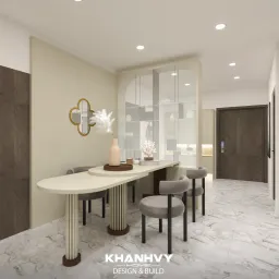 Phòng bếp, Lối vào - Concept thiết kế Celadon City - Diamond Centery - Phong cách Minimalist x Elegent  