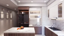 Phòng bếp, Phòng ăn - Concept Căn hộ Masteri Thảo Điền - Phong cách Modern 