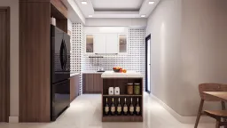 Phòng bếp, Phòng ăn - Concept Căn hộ Masteri Thảo Điền - Phong cách Modern 