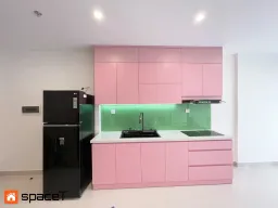 Phòng bếp - Hoàn thiện Bếp căn hộ Vinhomes Grand Park - Phong cách Color Block 