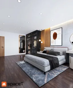 Phòng ngủ - Concept nội thất Nhà phố Quận 4 - Phong cách Modern 