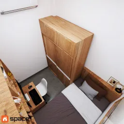 Phòng ngủ - Concept nội thất Nhà phố Quận 4 - Phong cách Modern 