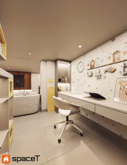 Phòng làm việc - Concept nội thất Nhà phố Hồ Văn Huê - Phong cách Minimalist 