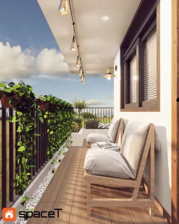 Lô gia - Concept nội thất Nhà phố Hồ Văn Huê - Phong cách Minimalist 