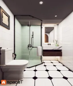 Phòng tắm - Concept nội thất Nhà phố Hồ Văn Huê - Phong cách Minimalist 
