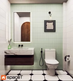 Phòng tắm - Concept nội thất Nhà phố Hồ Văn Huê - Phong cách Minimalist 