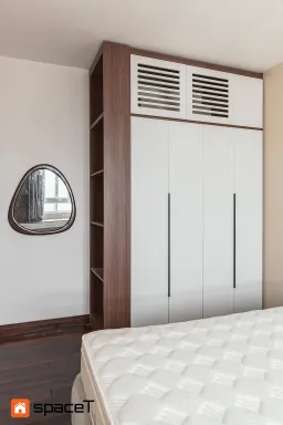 Phòng ngủ, Phòng bếp - Căn hộ Hùng Vương Plaza Quận 5 - Phong cách Modern 