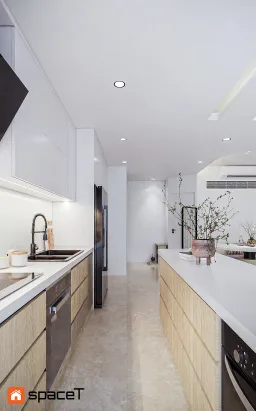 Phòng bếp - Concept nội thất Căn hộ Sunrise City View - Phong cách Minimalist 