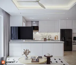 Phòng khách - Concept nội thất Căn hộ Sunrise City View - Phong cách Minimalist 