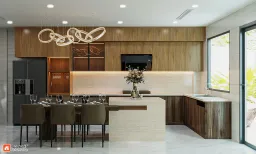 Phòng bếp - Concept nội thất Nhà phố 150m2 Quận Bình Thạnh - Phong cách Minimalist 